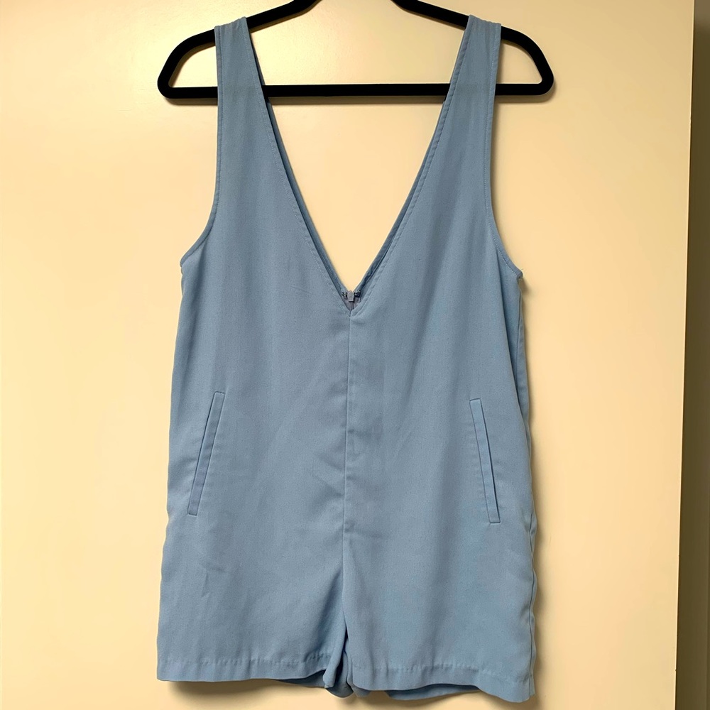 3/$30 99% new Japanese light/baby blue shortall/romper